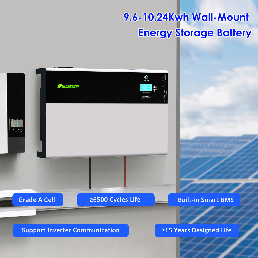 Delongtop Lifepo4 Powerwall Battery 51.2v, 200AH
