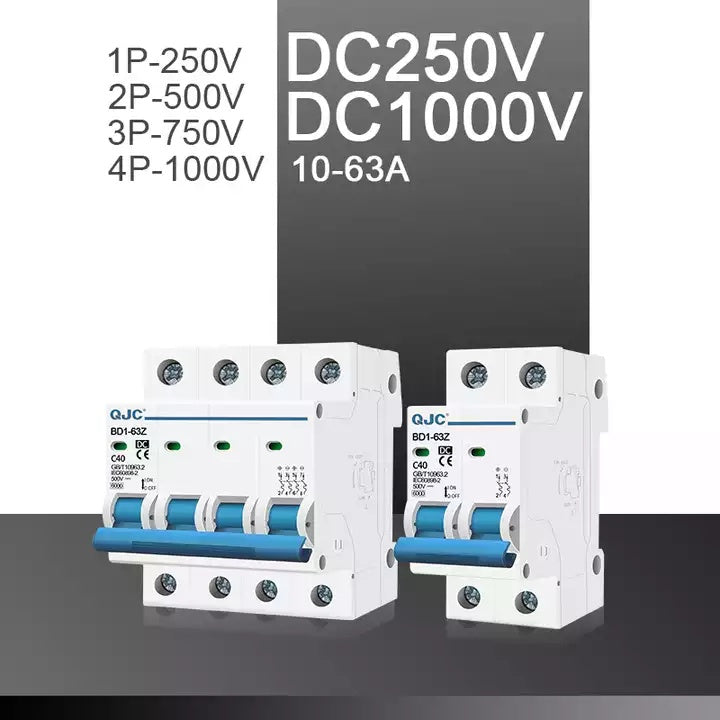 QJC DC MCB Solar Circuit Breaker 500V