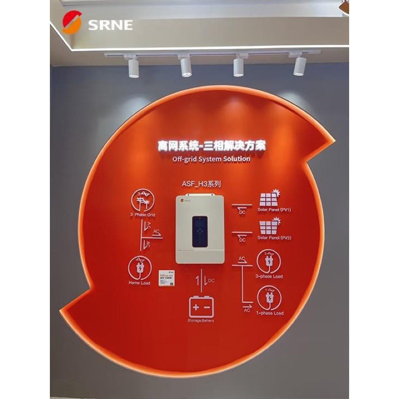 SRNE Hybrid On / Off Grid Solar Inverter ASF Series 8kw / 10kw 48v