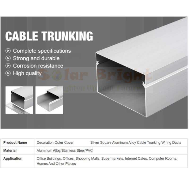 Aluminum Cable Tray Powder Coated 60 x 30mm , 30 x 30mm, 75 x 50mm, 100x50mm, 100x100mm, 150x100mm
