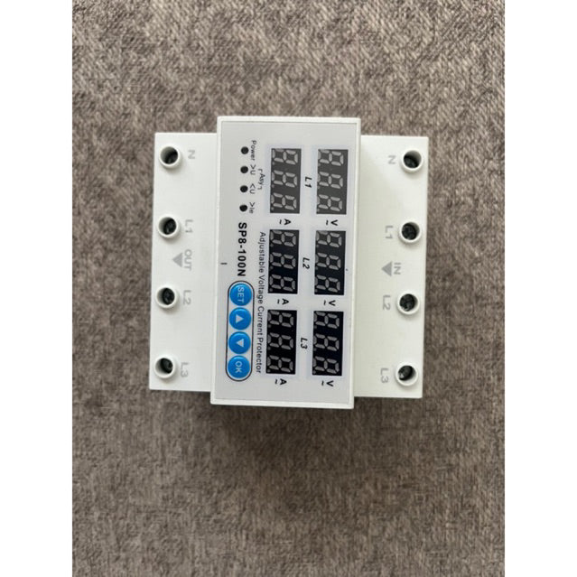 Three Phase Digital Voltage and Amp Protector 80A
