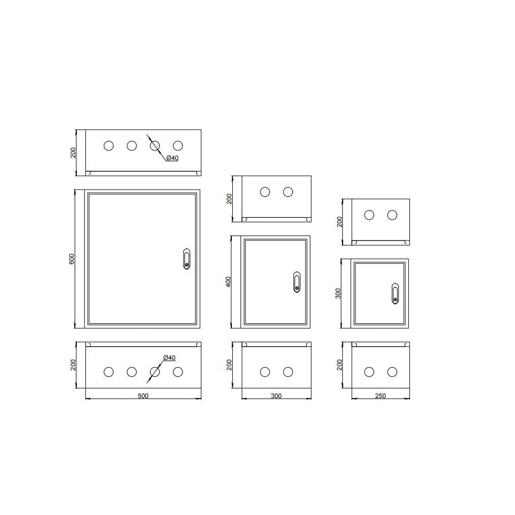 Metal Enclosure Electrical Box, 30x25x14cm , 40x30x20cm